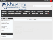Tablet Screenshot of monsterframing.com